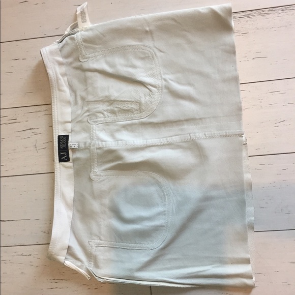 AJ-Armani Jeans eggshell Leather Mini Skirt - Picture 8 of 8